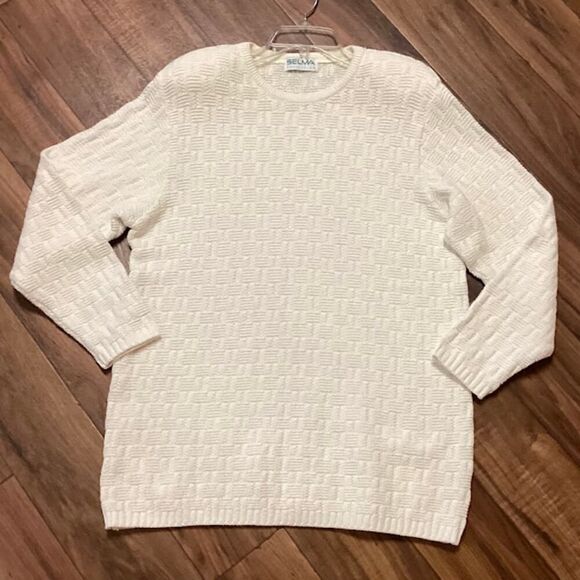 Selma Finland Vintage Celtic Crew Neck Knit Sweater in Off-white  Large - Picture 1 of 7